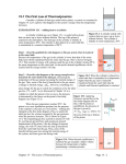 15-1 The First Law of Thermodynamics