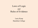 Laws of Logic and Rules of Evidence