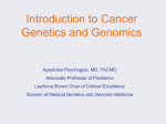 Introduction to Cancer Genetics and Genomics