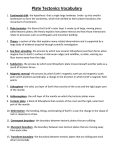 Plate Tectonics Vocabulary