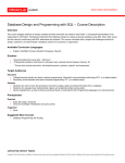 Database Design and Programming with SQL