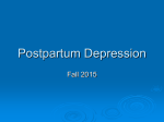 Postpartum Depression Fall 2015