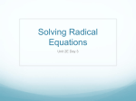 12/9 Solving Radical Equations notes File