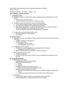 ANATOMY AND PHYSIOLOGY OF THE PULMONARY SYSTEM