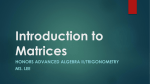 Introduction to Matrices