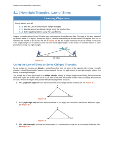 8.1 | Non-right Triangles: Law of Sines