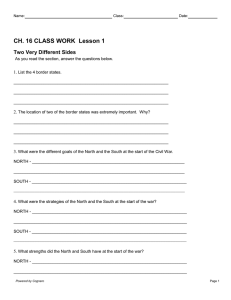 Copy of The Civil War: Guided Reading Lesson 1: The Two Sides