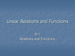 B-1 Relations and Functions