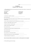 Name Test Review Chemistry Unit 2: The Atom 1. Fill in the blank