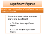 Significant Figures