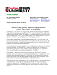 Press Release - Inside SOU - Southern Oregon University