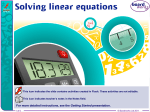 Solving Linear Equations