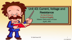 Unit 43: Current, voltage and resistance Dr. Basil Hamed Technical