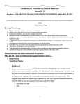 Ch. 22-Evidence for Evolution Notesheet