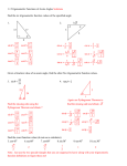 1.1 Trigonometric Functions of Acute Angles Solutions