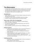 Reformation Notes