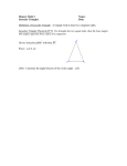 Honors Math 2 Name: Isosceles Triangles Date: Definition of