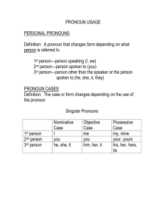 pronoun cases