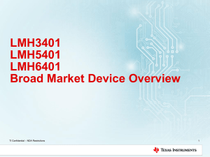 High Speed Amps Roadmap