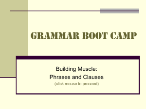 Grammar Boot Camp