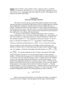 Project: Take two points x and y1 distance 1 apart