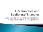 4-5 Isosceles and Equilateral Triangles