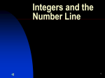 Integers and the Number Line