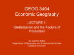 GEOG 3404 Economic Geography