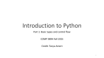 Intro to Programming in Python