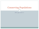 Conserving Populations (week 11)