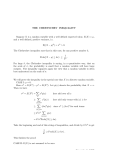 THE CHEBYSCHEV INEQUALITY Suppose X is a random variable