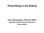 Prescribing in the Elderly - Benton Franklin County Medical Society