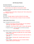 Cell Division Notes