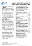 Rabies and Australian Bat Lyssavirus Infection