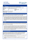 Job profile - Queen Mary University of London