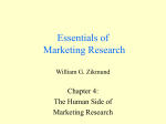 Chapter 4 - Essentials of Marketing Research