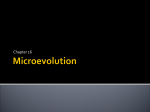 Microevolution