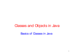 Classes and Objects in Java