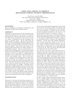 using data mining to predict secondary school student performance