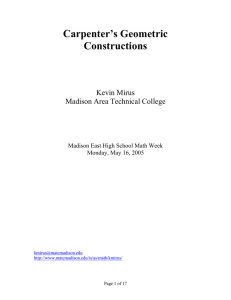 Brief outline of types of construction: