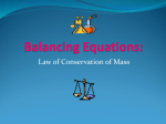 Balancing Equations: