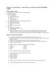 Chapter 4, 5 and 6 Review: Atomic Theory, the Electron and the