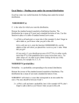 Excel Basics – Finding areas under the normal distribution