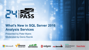 What`s New in SQL Server 2016 Analysis Services