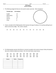 Name: Date: Period: ______ CHS Statistics Section 2 Review The