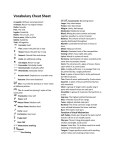 Vocabulary Cheat Sheet