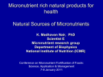 Natural Sources of Micronutrients