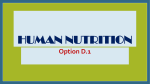 Topic D.1 Human Nutrition