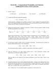 MAS144 – Computational Mathematics and Statistics A (Statistics)