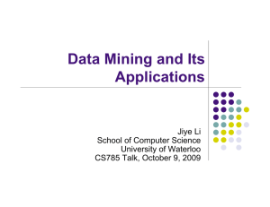 Data Mining and Its Applications